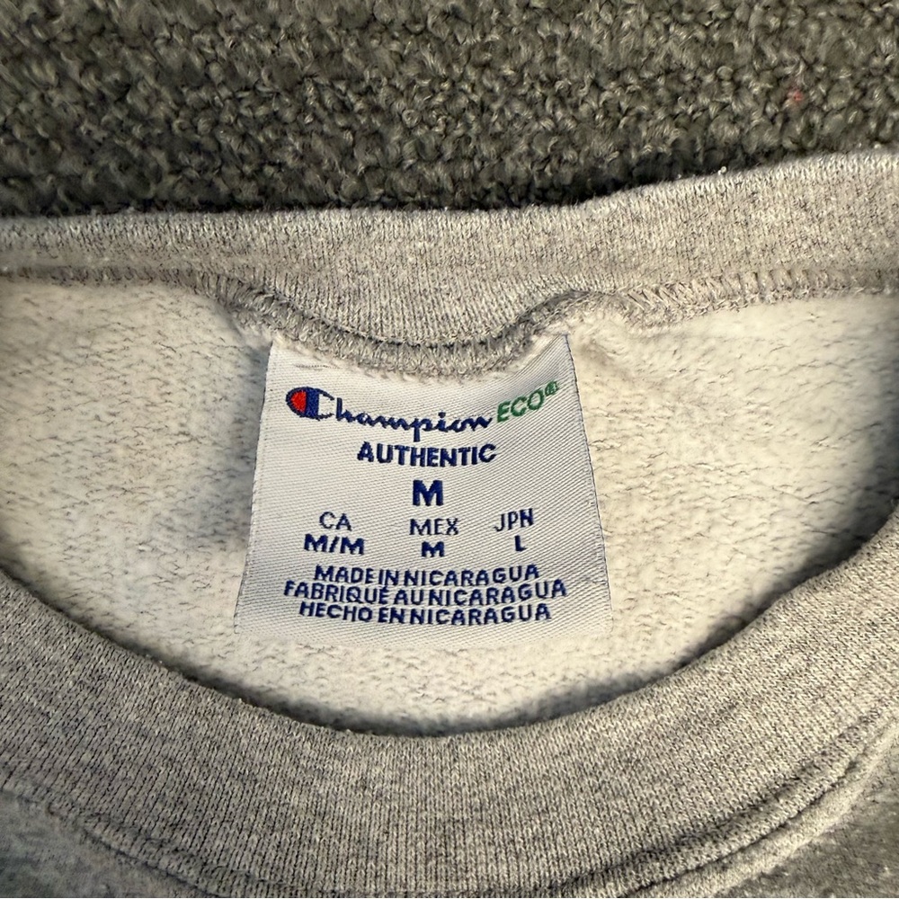 Champion University of Michigan Oxford Gray Basic Crewneck Sweatshirt - Picture 10 of 10